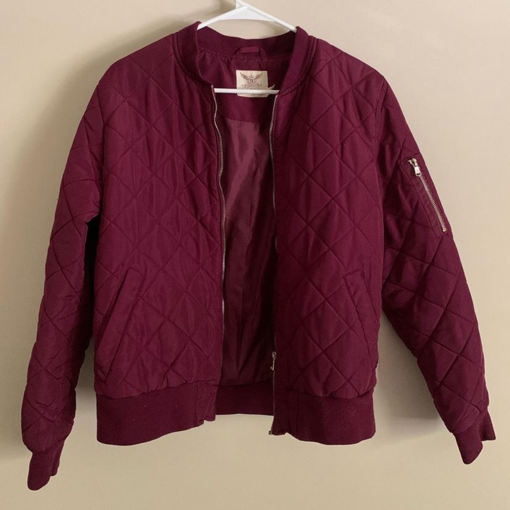 Maroon Puffer Jacket